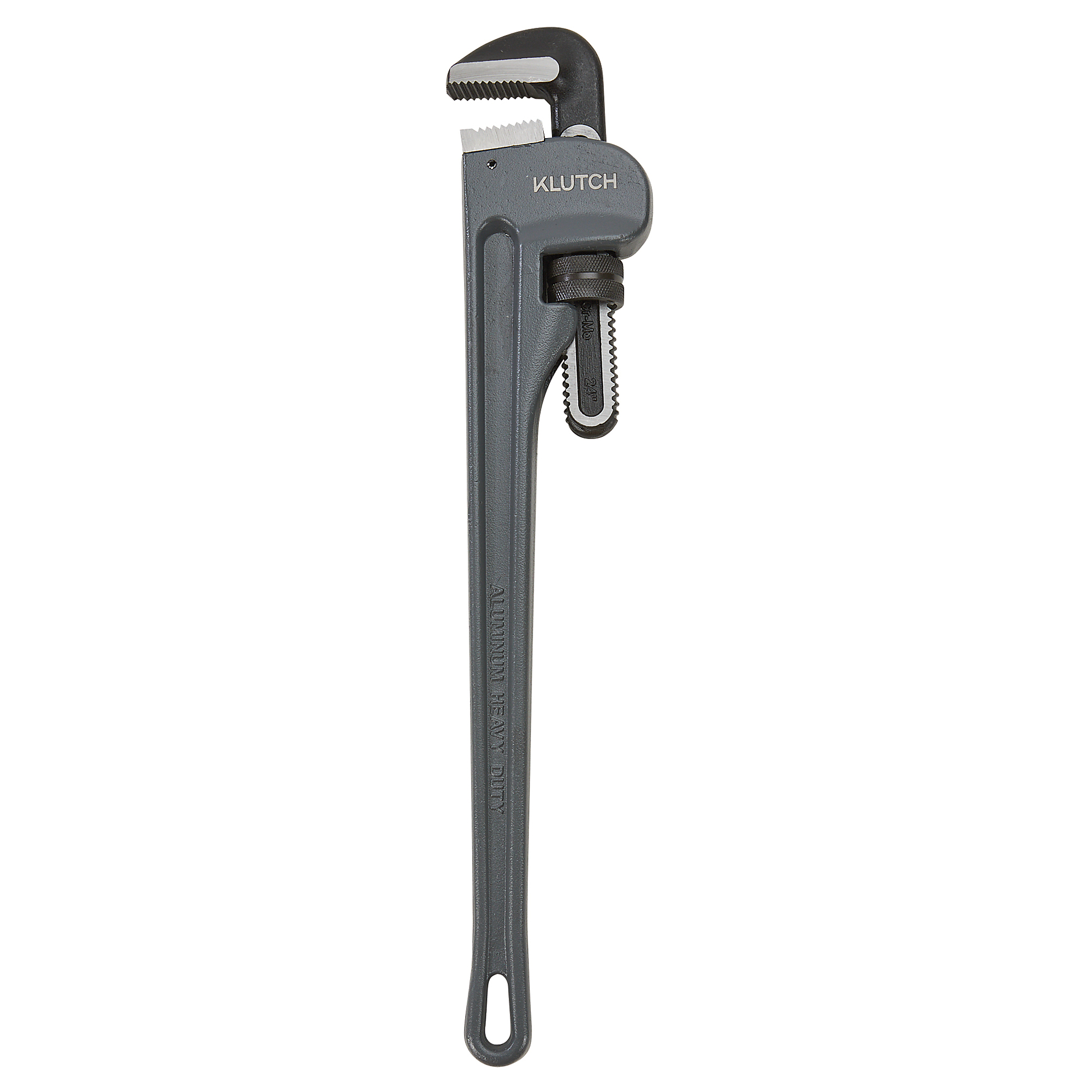 Klutch 24in. Aluminum Pipe Wrench, 2.9in. Jaw Capacity, Aluminum Handle